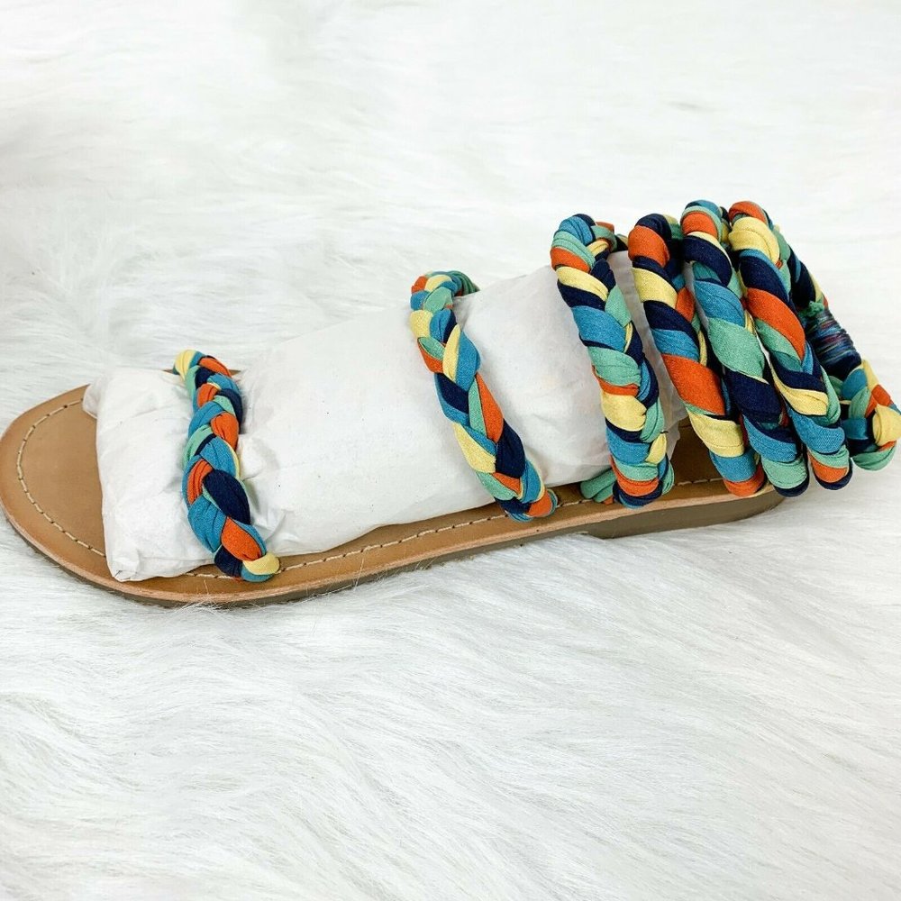 Free People Womens 37 Multi Braid Havana Gladiator - Picture 3 of 7